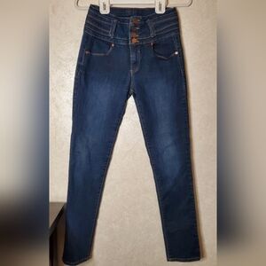 Cest Toi Stylish High-Rise Dark Blue Jeans